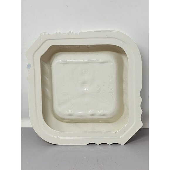 Vintage White Ceramic Ashtray With Blue Sword & Star Design - Picture 6 of 10